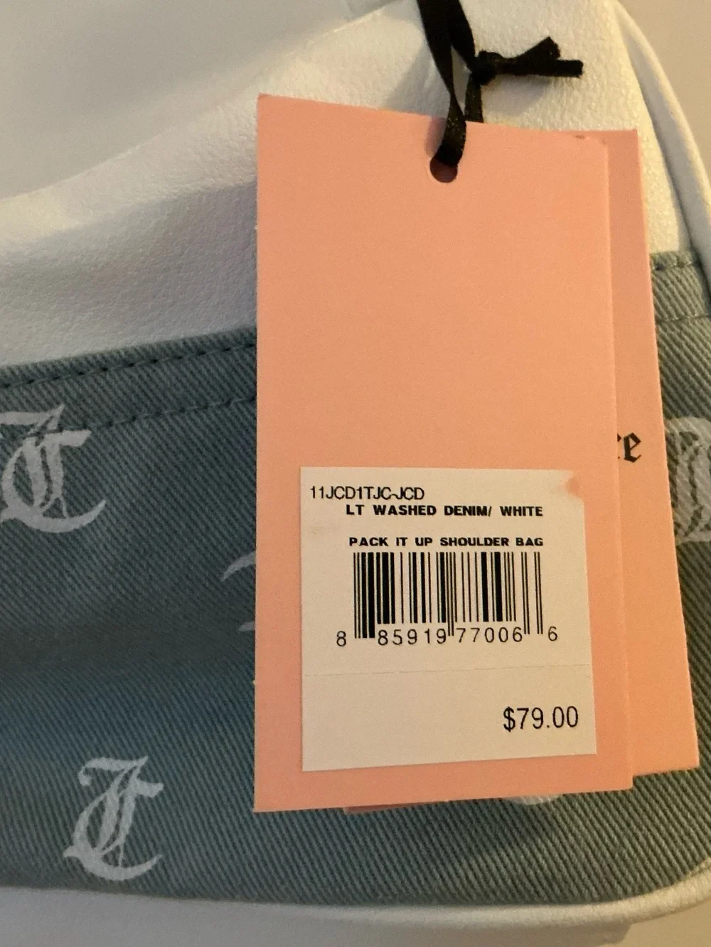Juicy couture White and Sage Two-Pocket Shoulder Bag